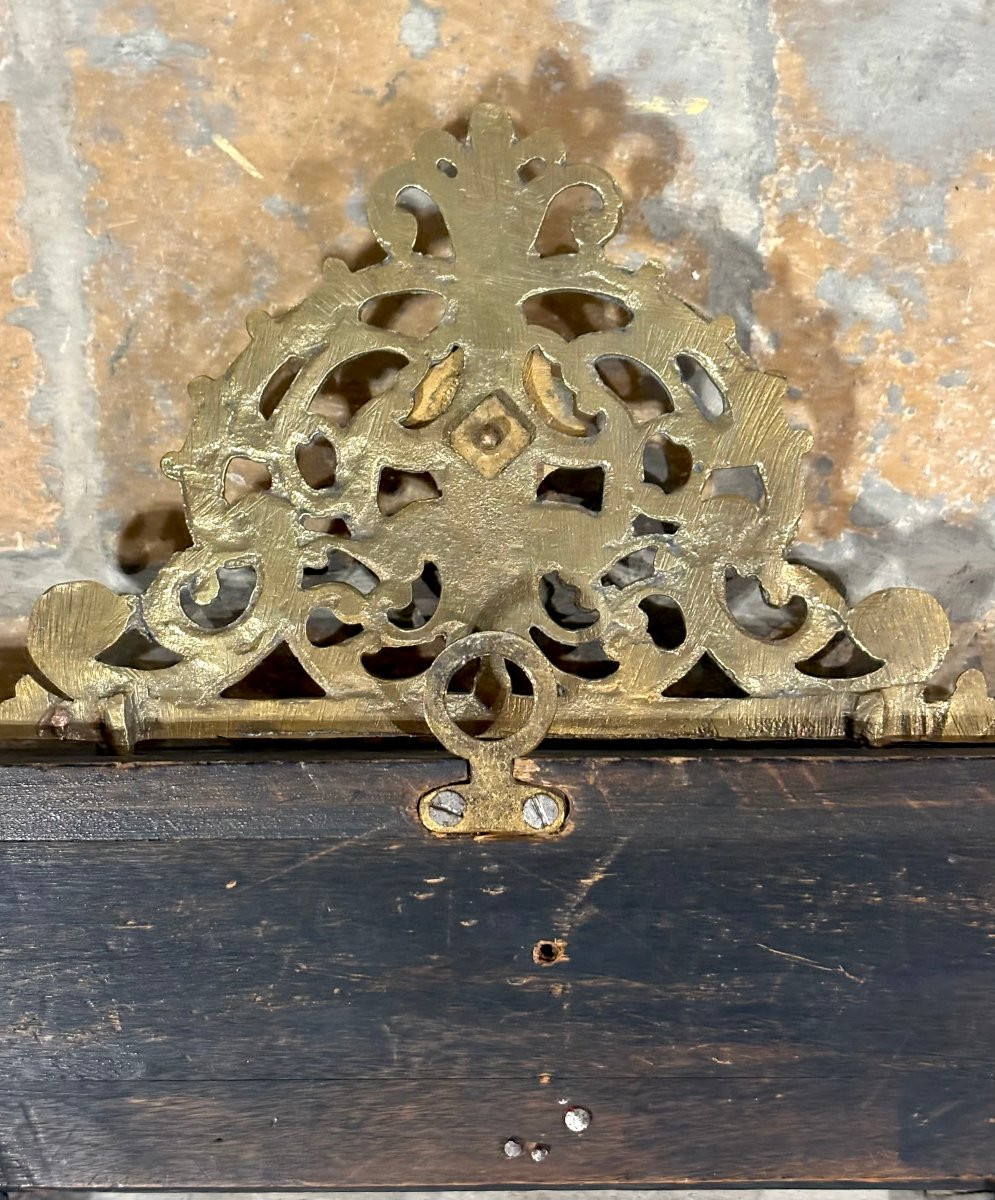 Cadre Grand Tour Marqueterie de Pierre Dure et Bronze Doré Roma 18éme-photo-5