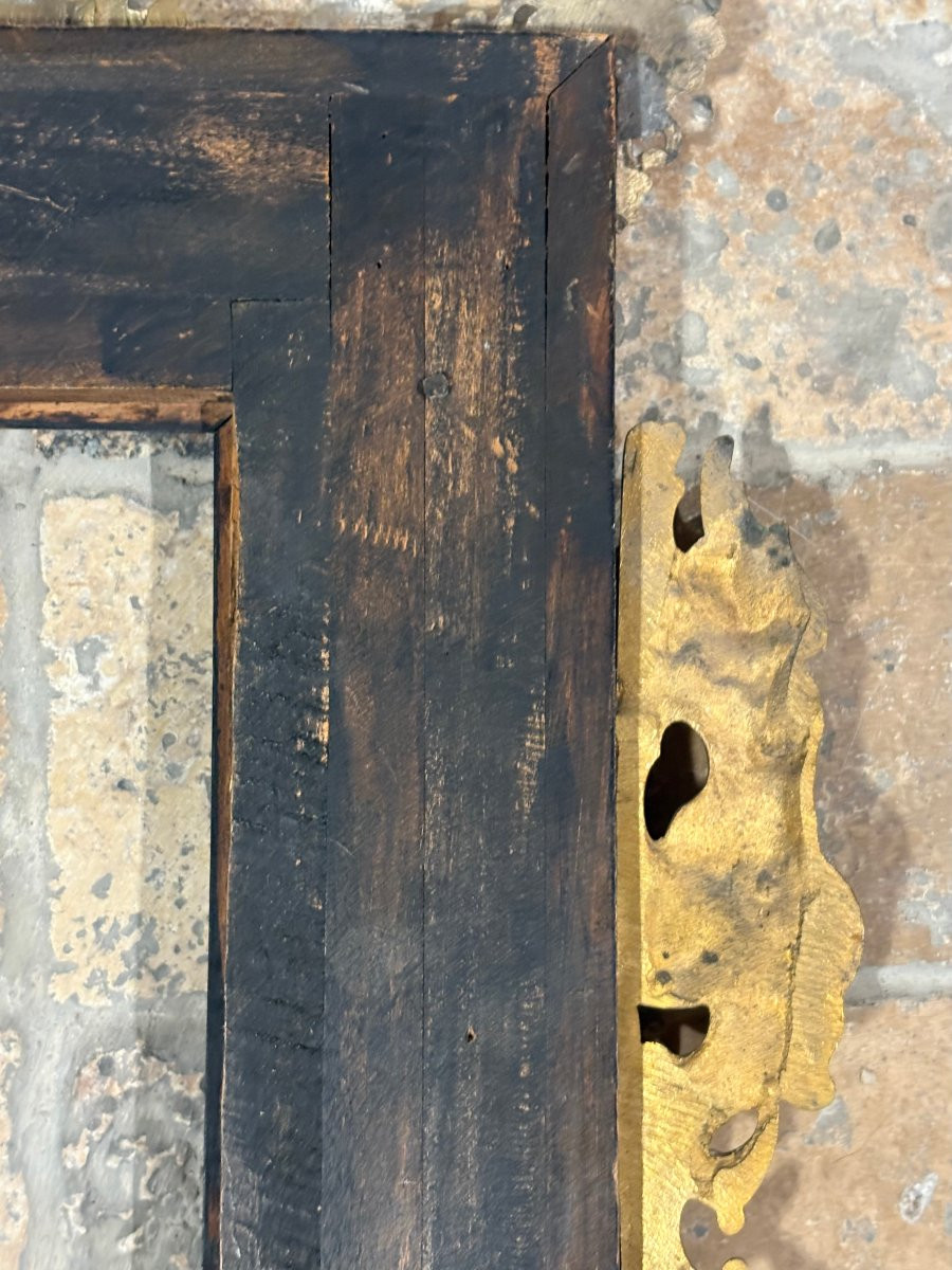 Cadre Grand Tour Marqueterie de Pierre Dure et Bronze Doré Roma 18éme-photo-8