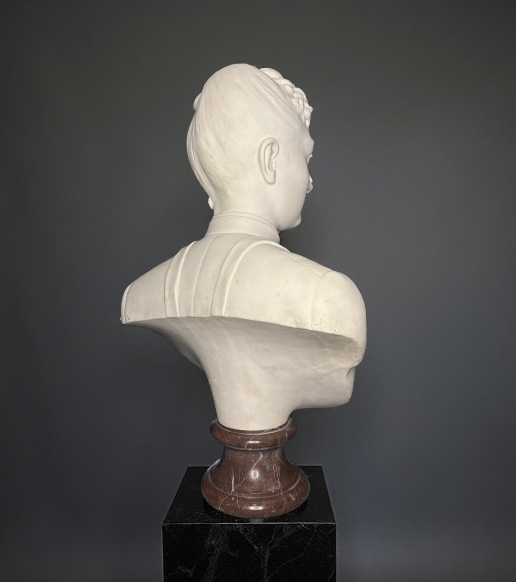 Laure Martin-coutan (1855-1915) Female Marble Bust Dated 1887-photo-3