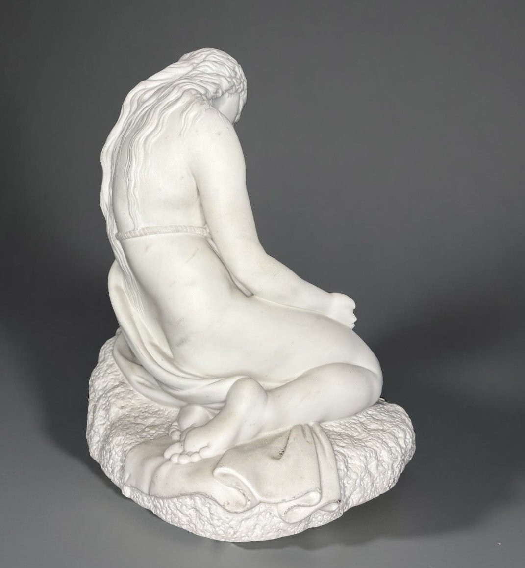 19th Penitent Magdalene After Canova Neoclassical Marble Sculpture-photo-5