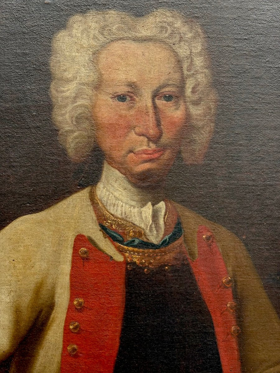 Portrait de Gentilhomme en Armure, 18éme siècle-photo-2