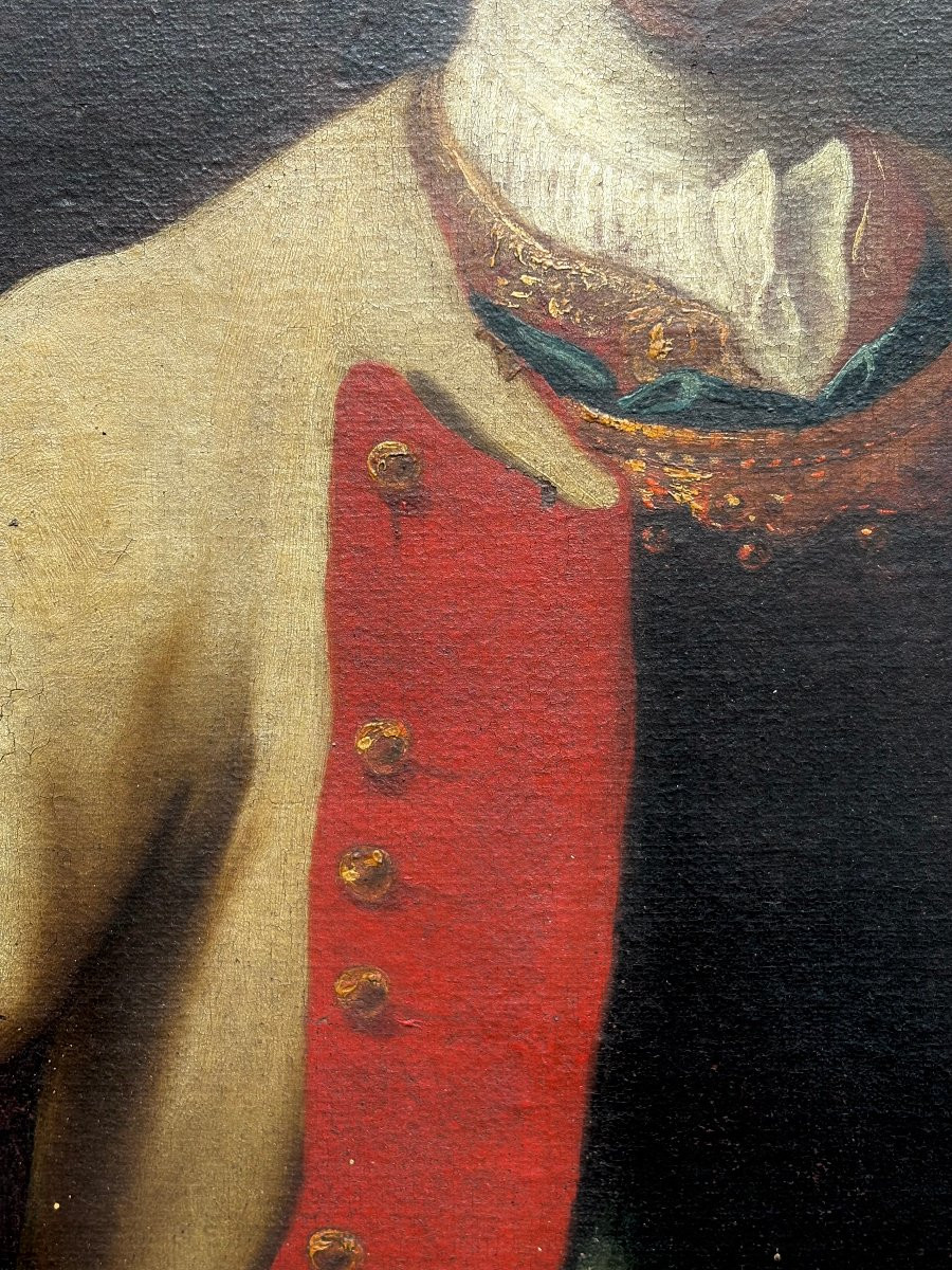 Portrait de Gentilhomme en Armure, 18éme siècle-photo-3