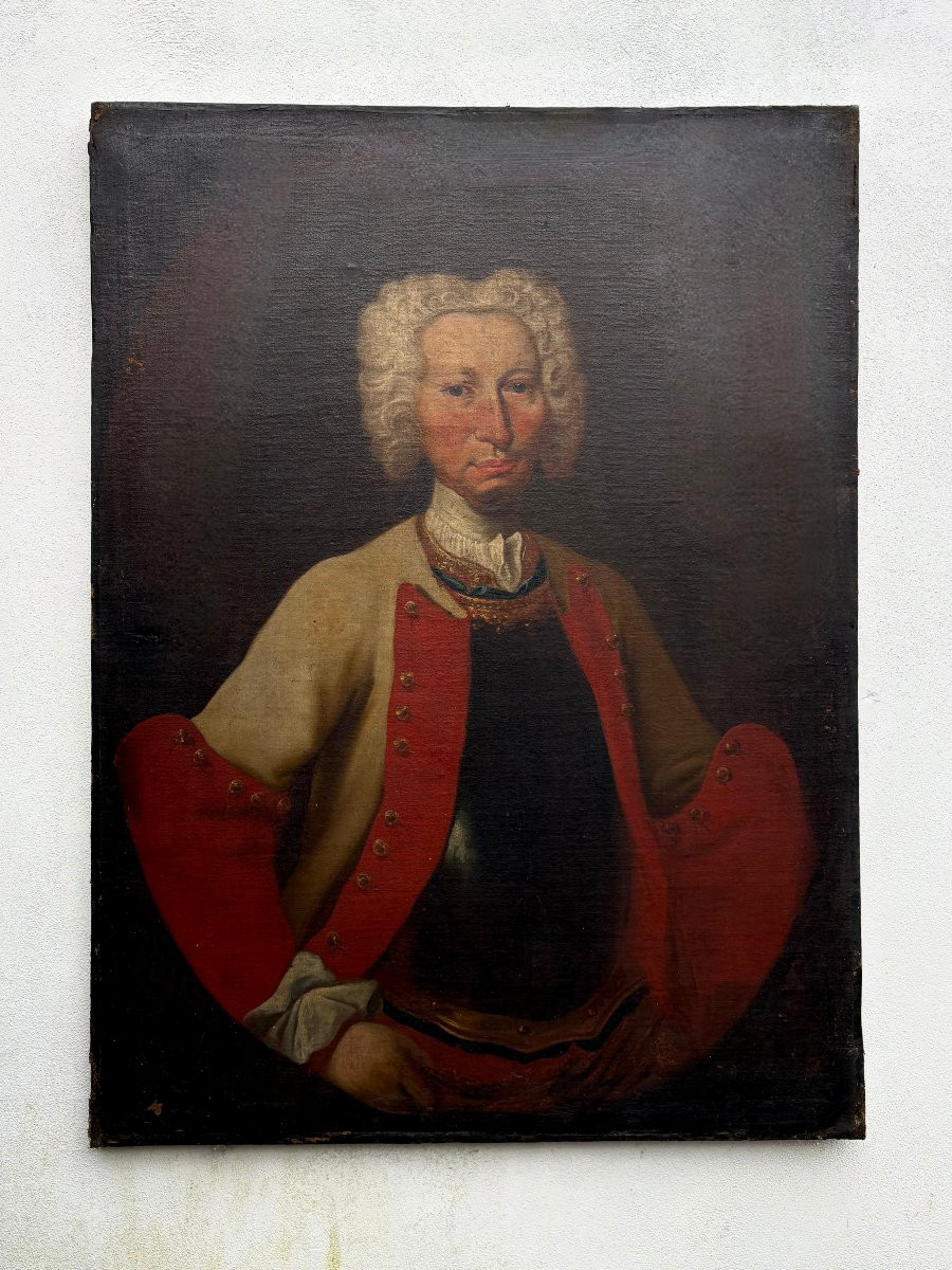 Portrait de Gentilhomme en Armure, 18éme siècle-photo-4