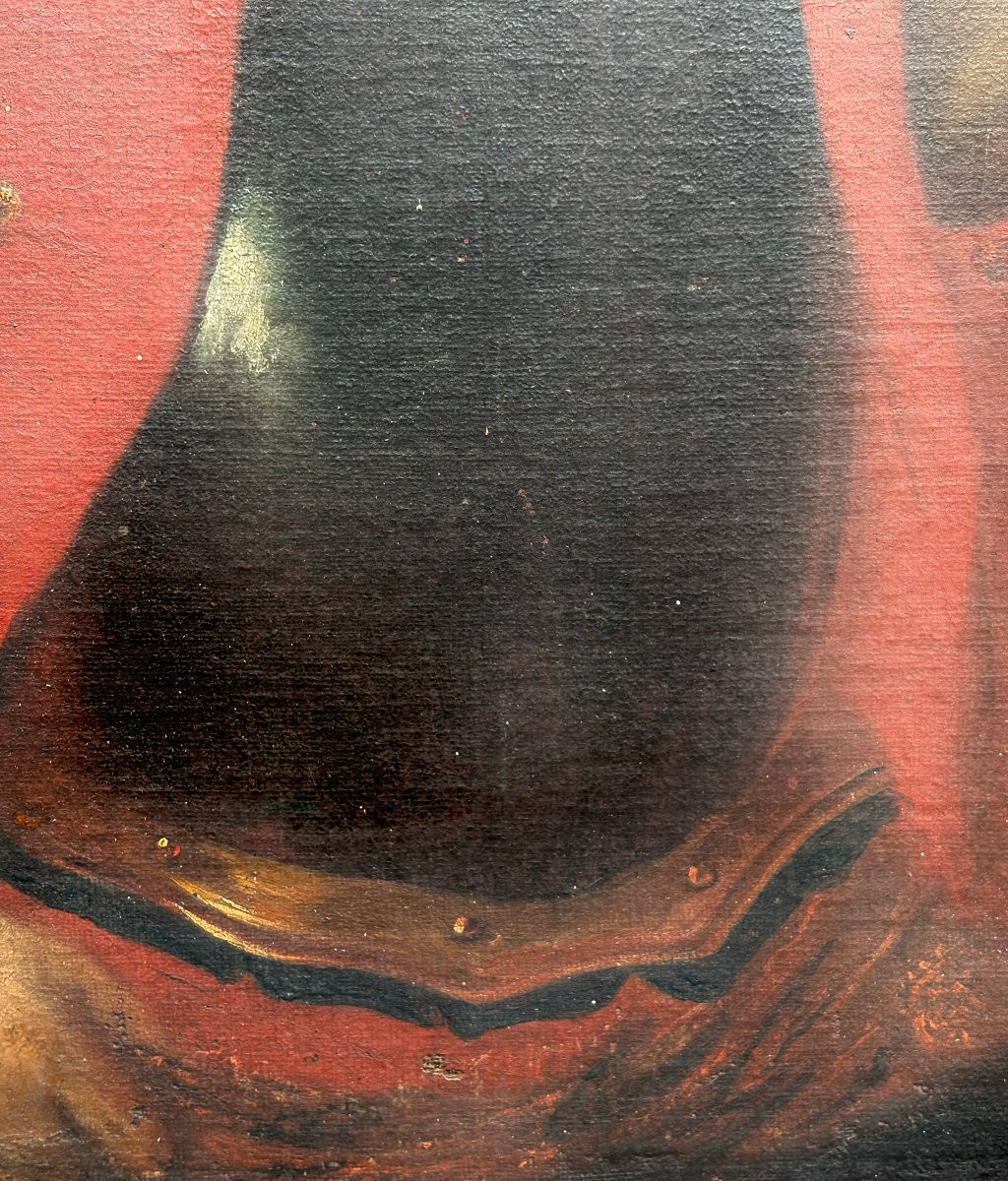 Portrait de Gentilhomme en Armure, 18éme siècle-photo-1