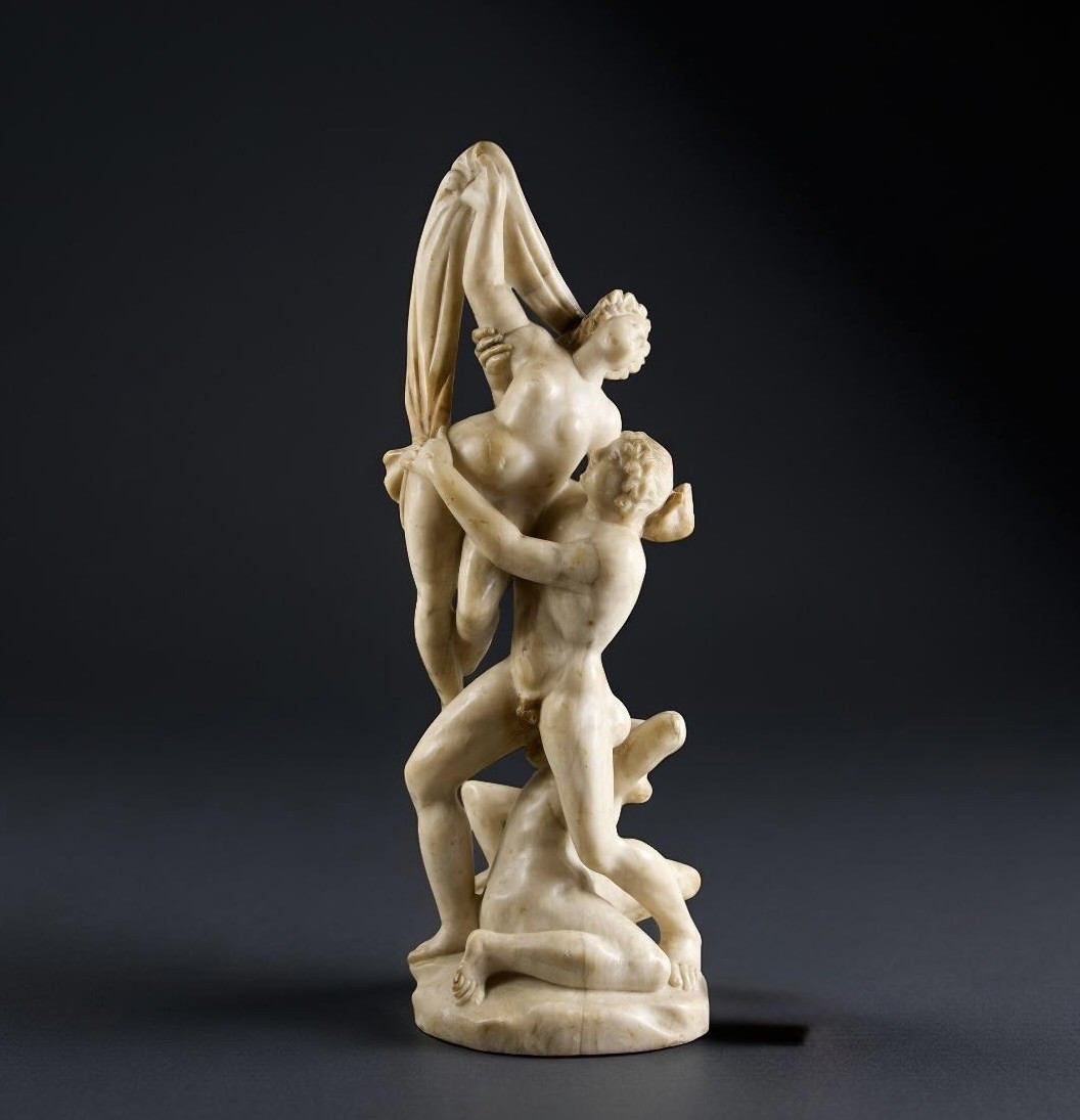 18th  Large Alabaster Group "the Rape Of The Sabine Women" 