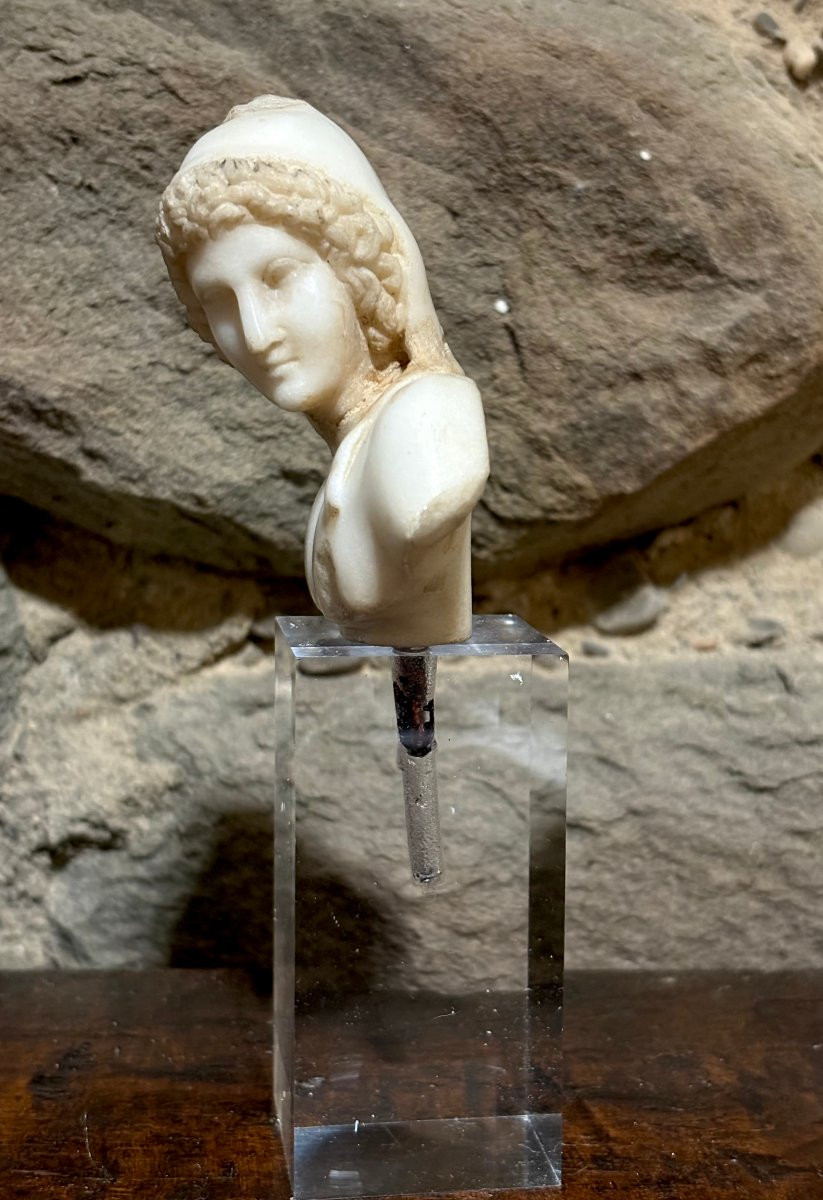 Petit Buste Maniériste d'Attis en Marbre 16éme-photo-6