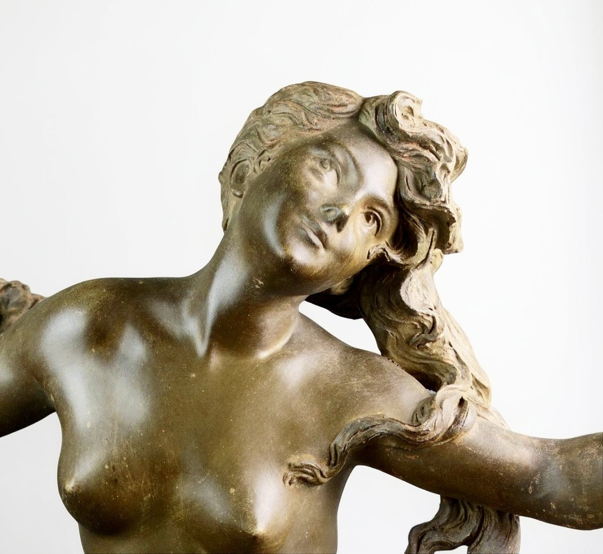 Luca Madrassi (1848-1919) Large Art Nouveau Terracotta Sculpture-photo-3