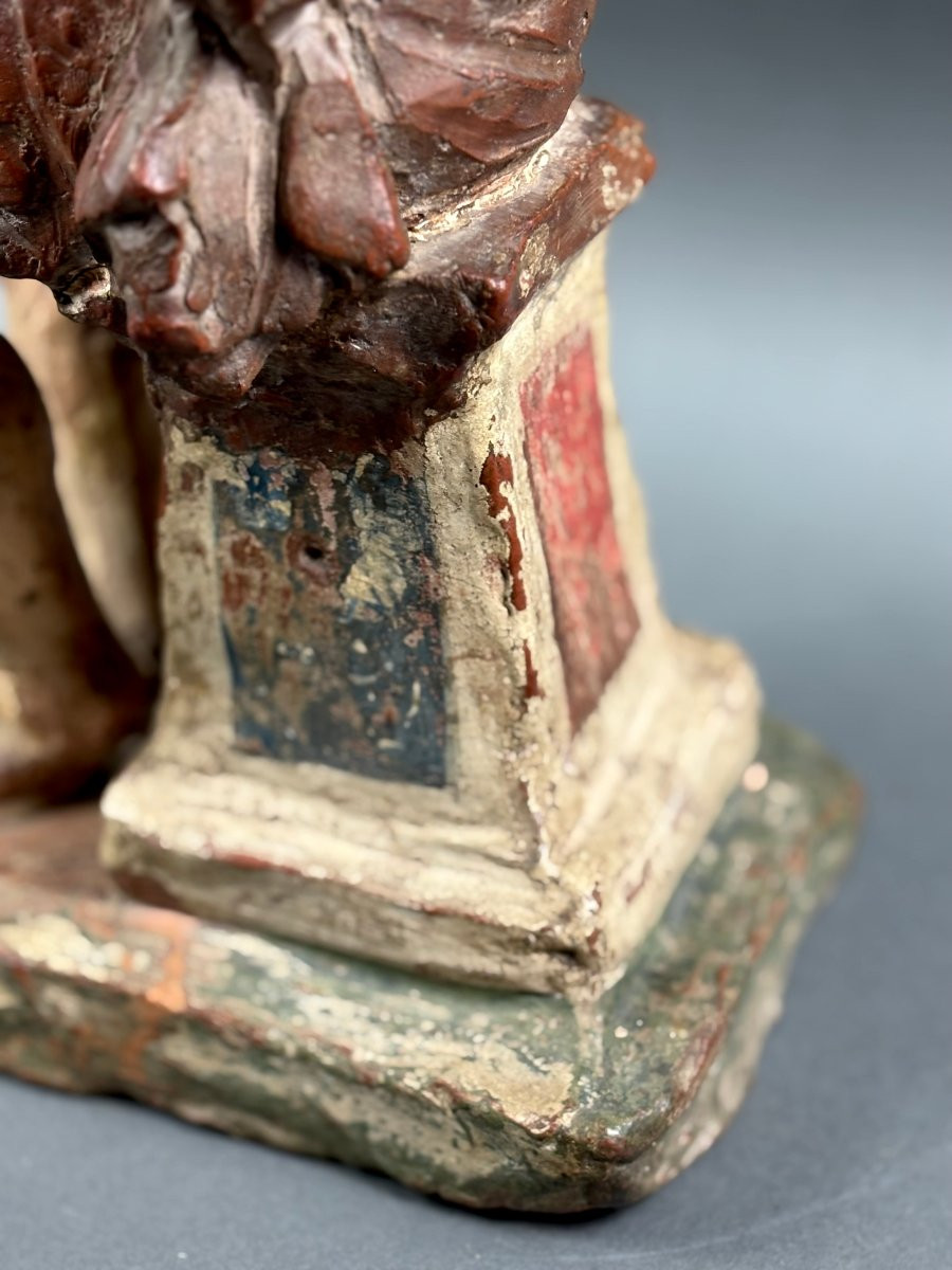 Christ aux Liens en Terre cuite Polychrome, Italie, XVIIe siècle-photo-3