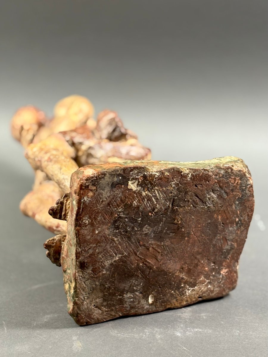 Christ aux Liens en Terre cuite Polychrome, Italie, XVIIe siècle-photo-4