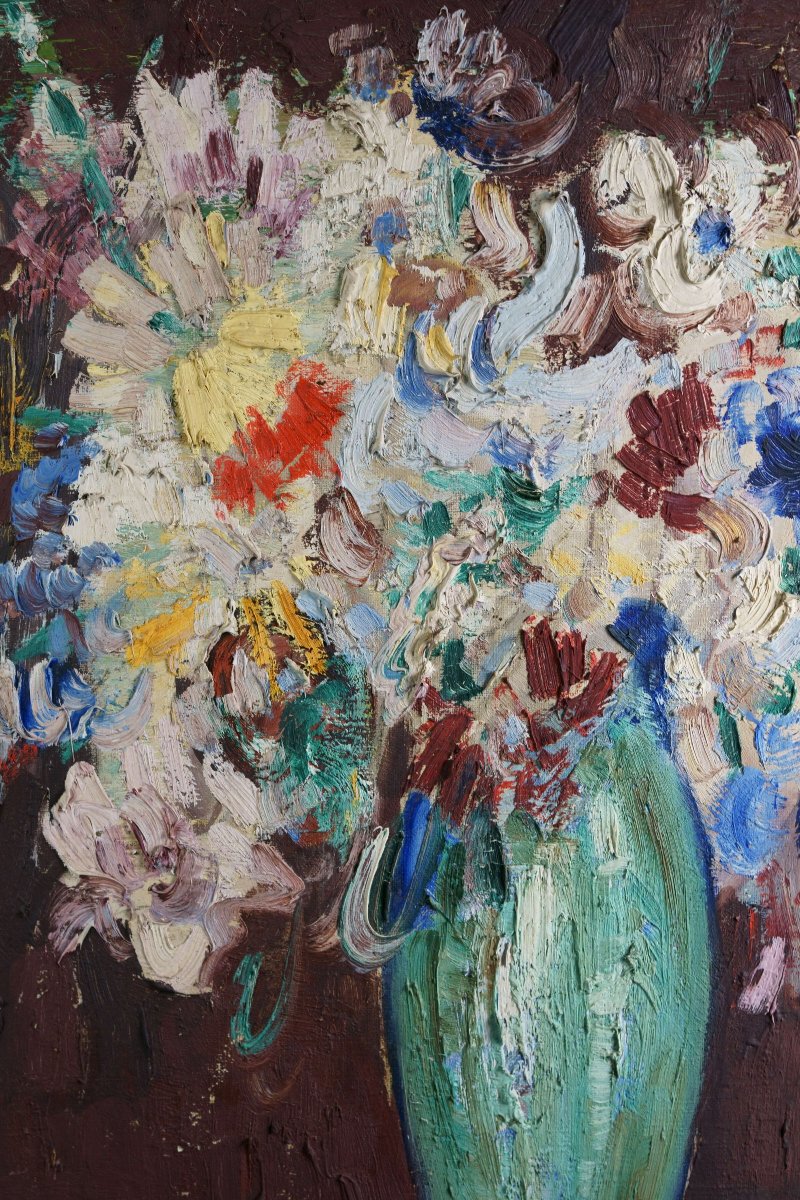 Lucien Roudier Known As Eller (1894-1940) Expressionist Still Life -photo-3