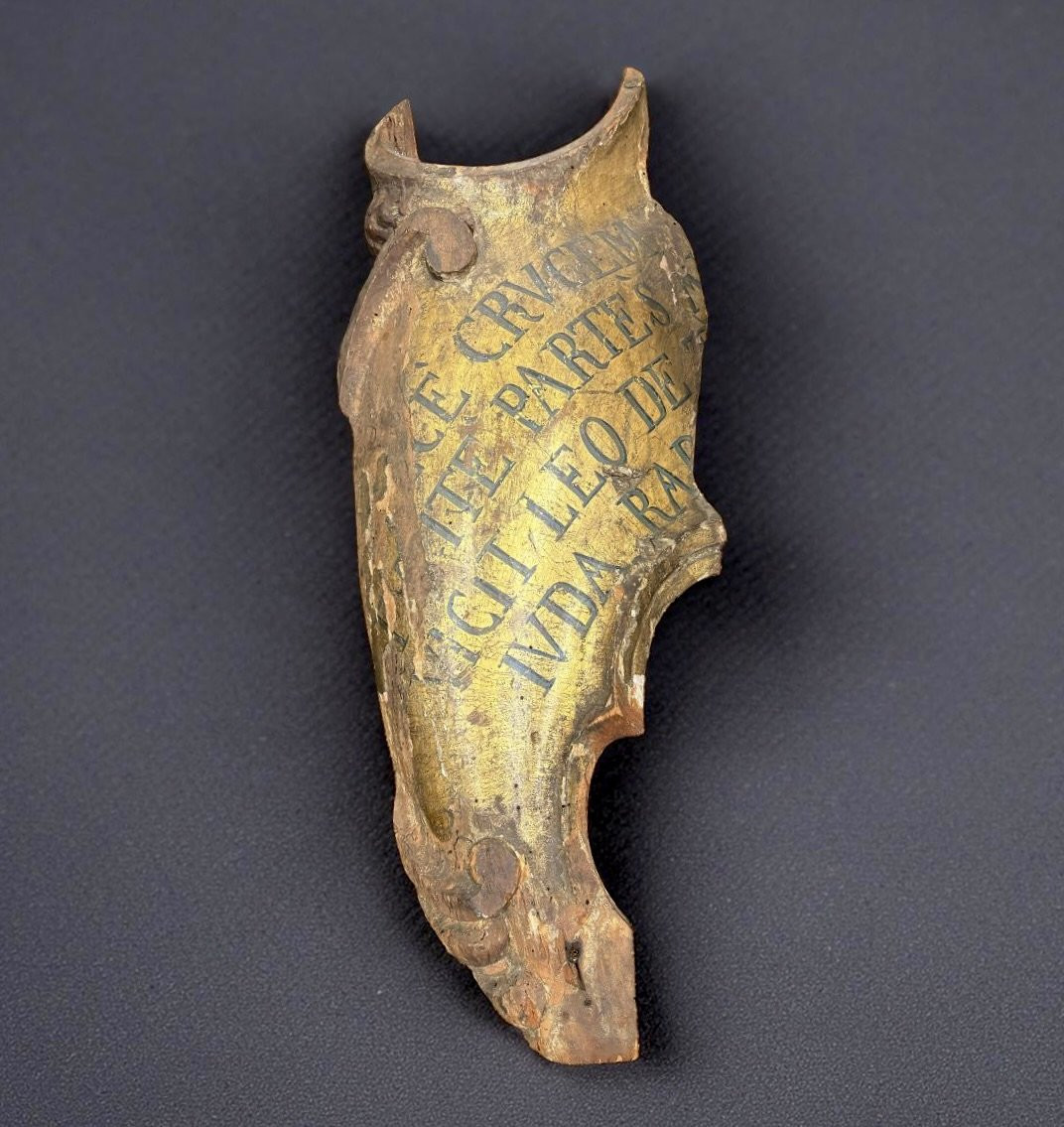 Fragment d'Armoiries en Bois Doré Italie 18éme-photo-4