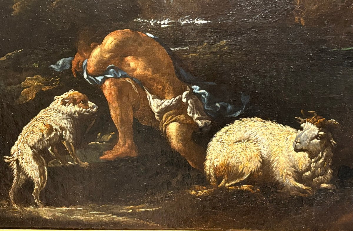 Philipp Peter Roos - Rosa Da Tivoli (1657-1706) Herds In Front Of The Old Waterfall In Tivoli-photo-3