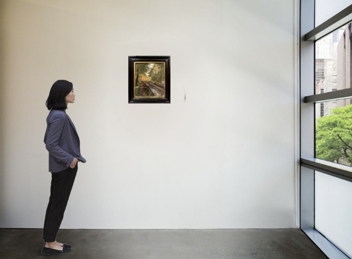 Alceste Campriani (1848-1933) Ecole de Resina "Paysage forestier"-photo-2