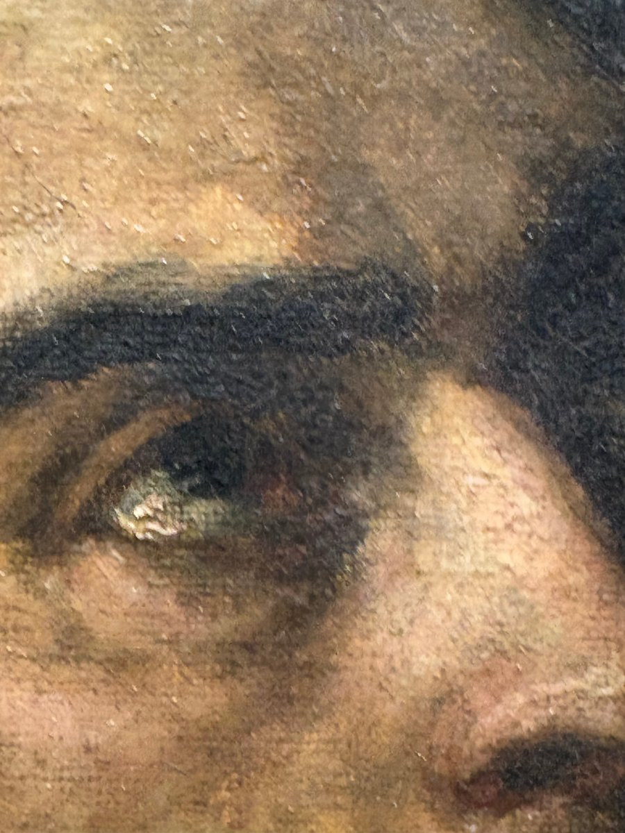 Gustave Courbet, entourage Portrait Masculin  Ecole Française du 19éme-photo-5