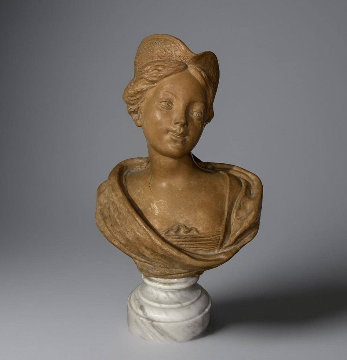 Late 18th Terracotta Bust Portrait Of A Lady