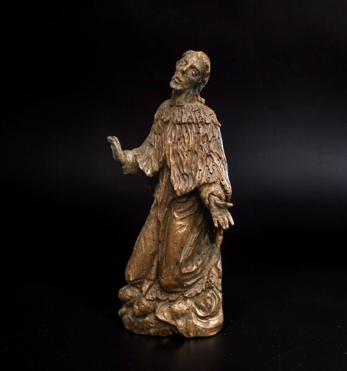 Saint Jean Népomucène, Sculpture Baroque en Bois, Allemagne, XVIIIe siècle-photo-2