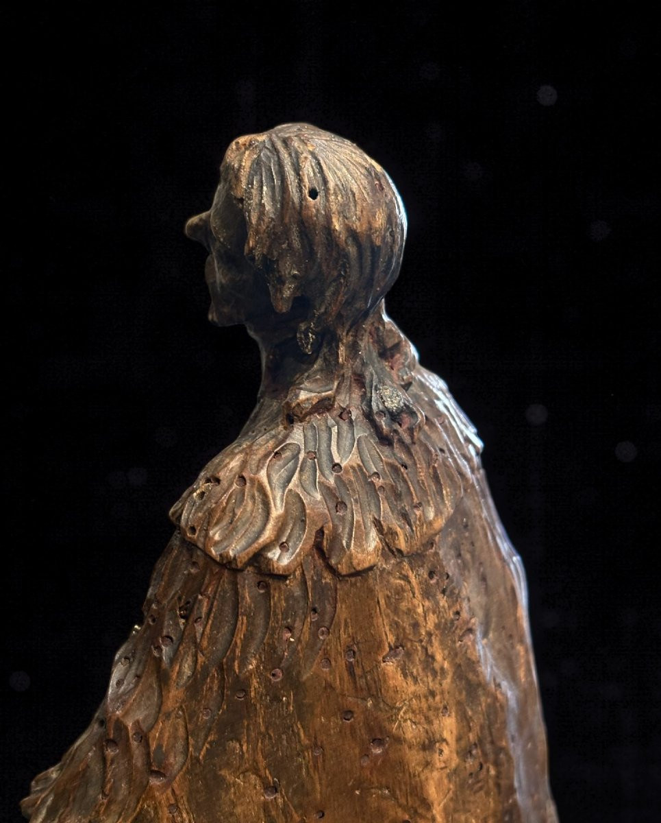 Saint Jean Népomucène, Sculpture Baroque en Bois, Allemagne, XVIIIe siècle-photo-1