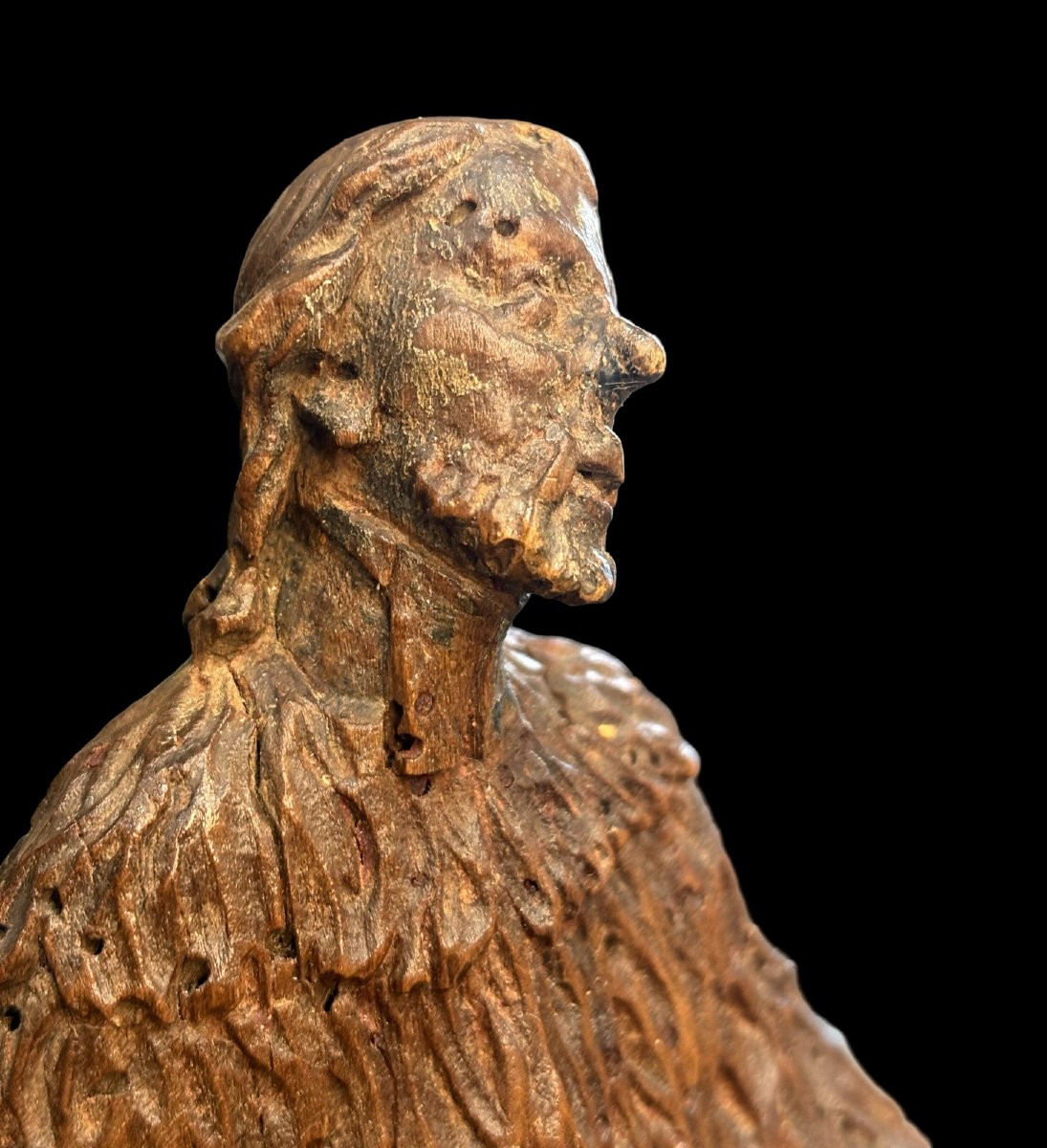 Saint Jean Népomucène, Sculpture Baroque en Bois, Allemagne, XVIIIe siècle-photo-3