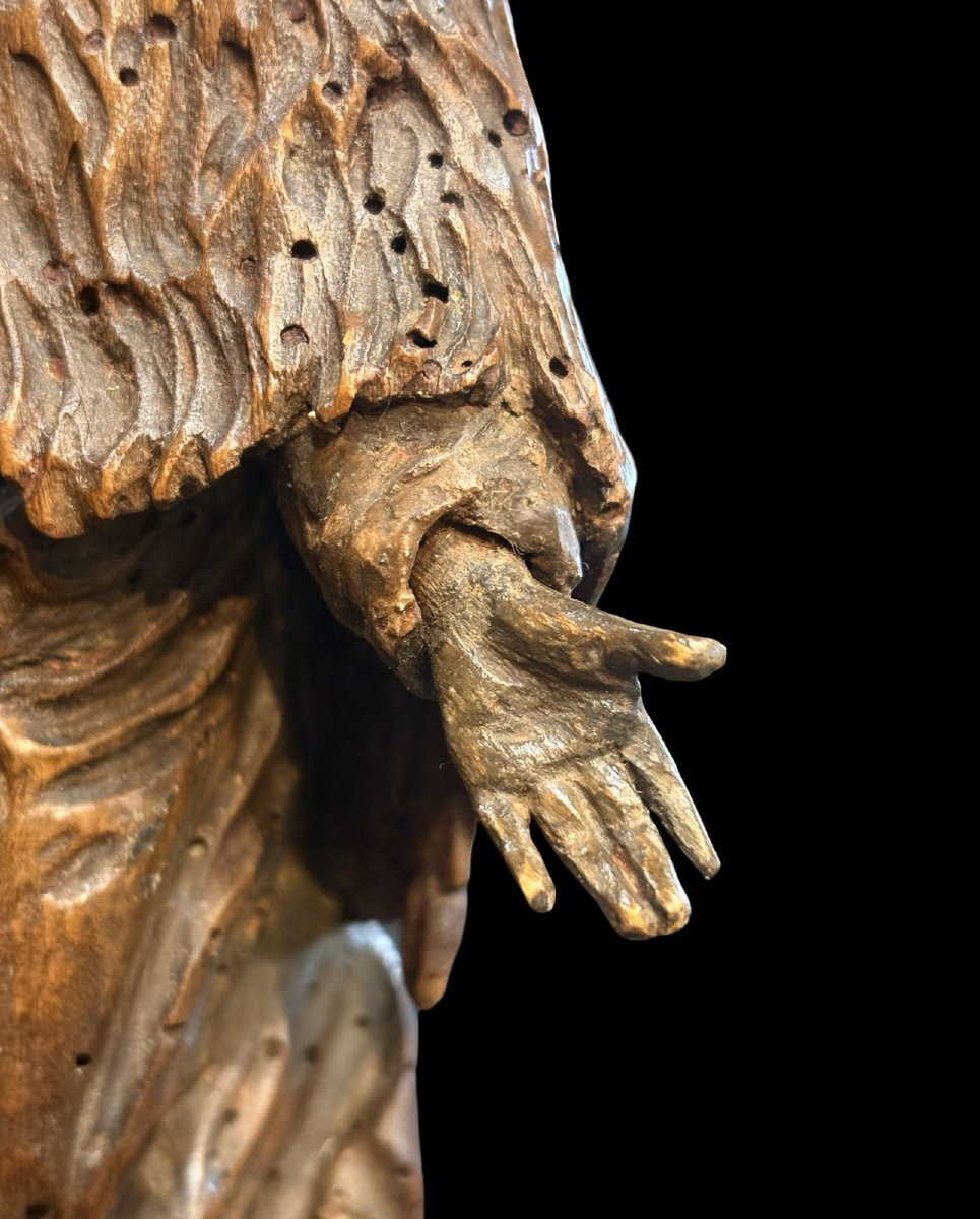 Saint Jean Népomucène, Sculpture Baroque en Bois, Allemagne, XVIIIe siècle-photo-7