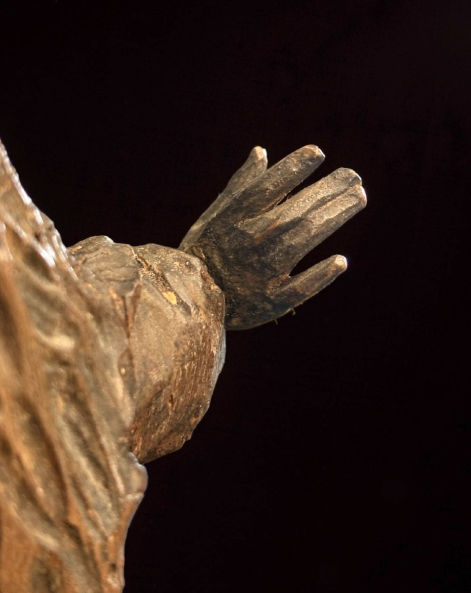 Saint Jean Népomucène, Sculpture Baroque en Bois, Allemagne, XVIIIe siècle-photo-8