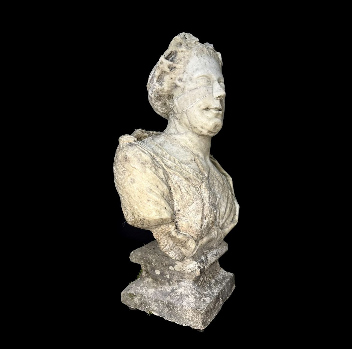 Orazio Marinali (1643-1720) Buste de Flore en Marbre -photo-2