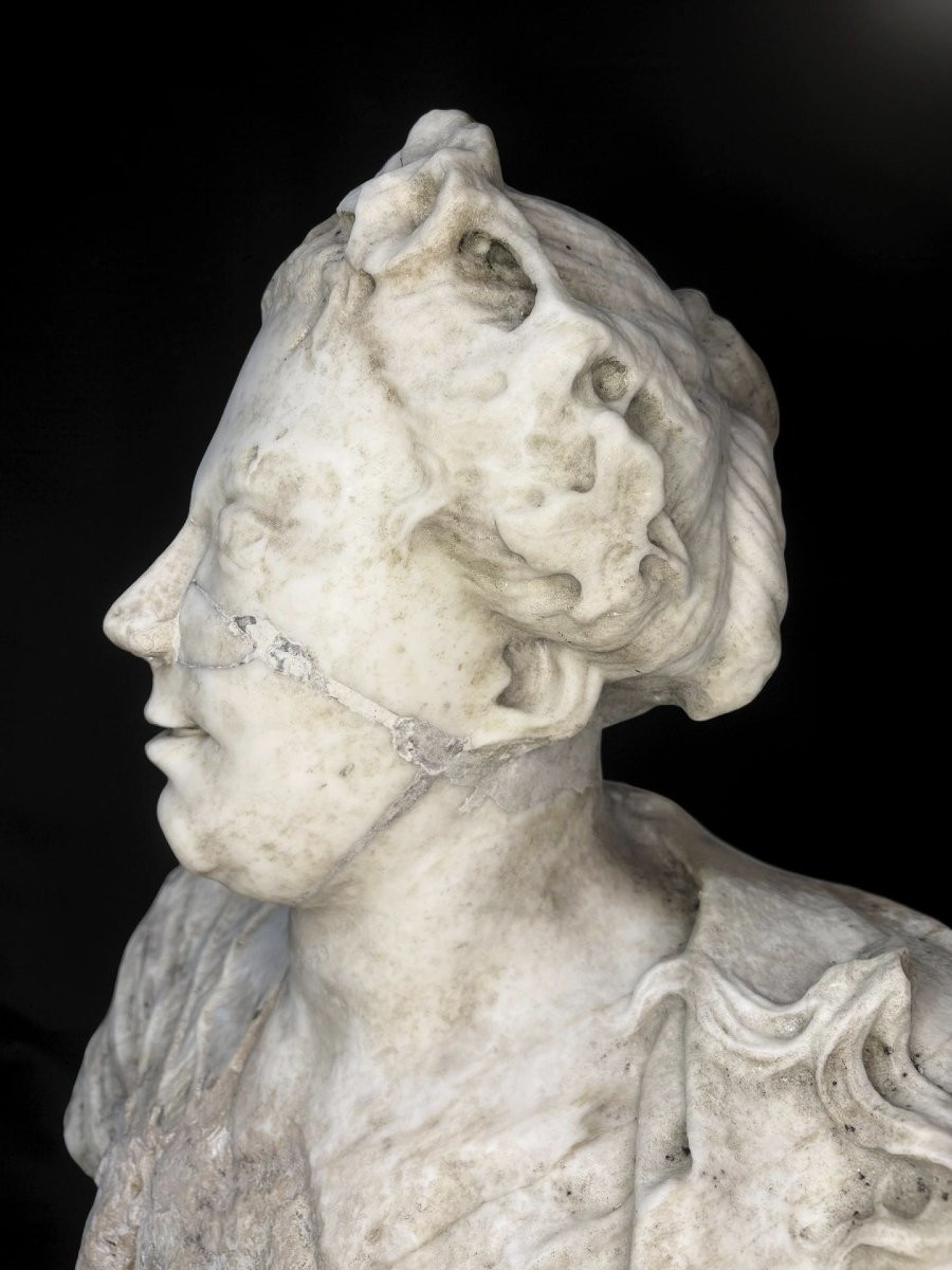 Orazio Marinali (1643-1720) Buste de Flore en Marbre -photo-5