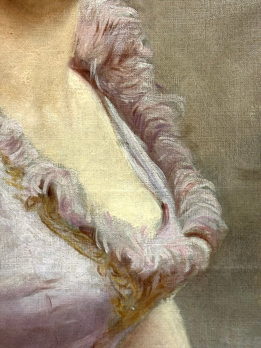 Gaston Charpentier-Bosio (1858-1923) Imposante Portrait de Jeune Fille-photo-4