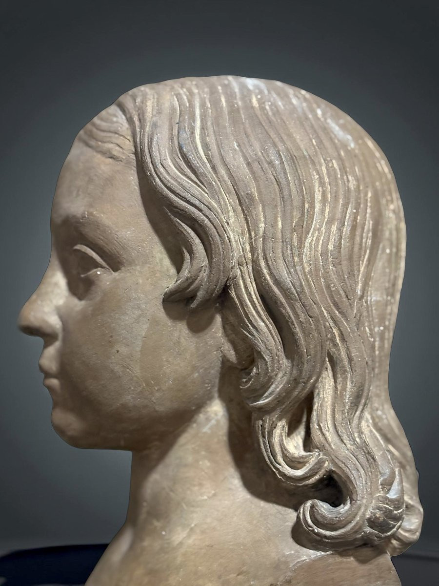 Buste Empire Terre Cuite Portrait d'Enfant Virginie-Constance Lemercier-photo-1