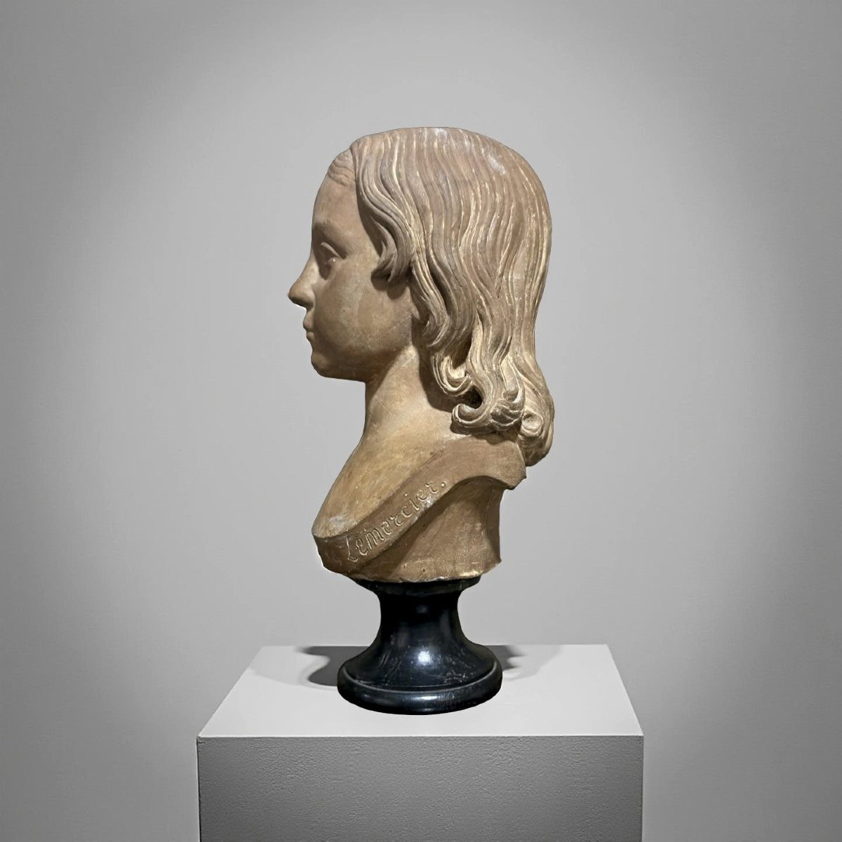 Buste Empire Terre Cuite Portrait d'Enfant Virginie-Constance Lemercier-photo-4