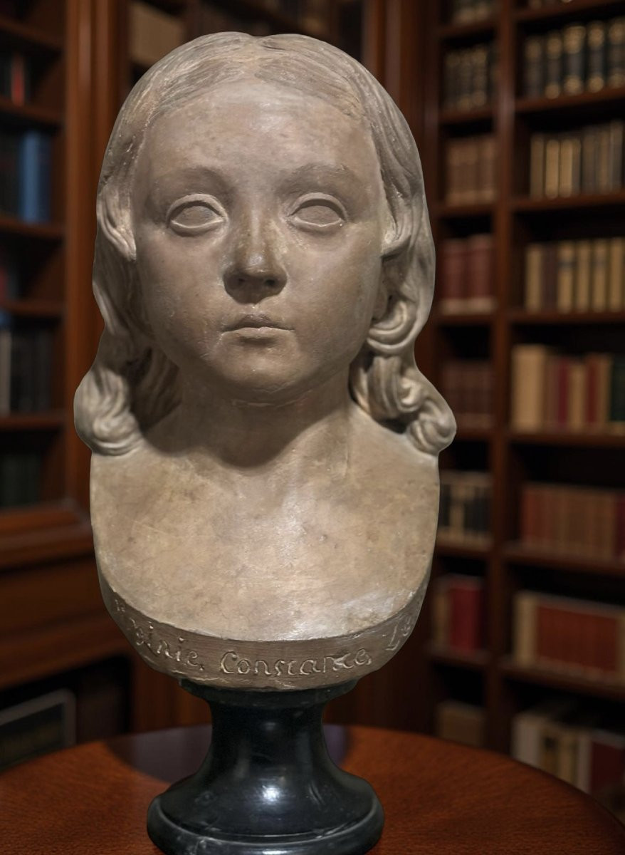 Buste Empire Terre Cuite Portrait d'Enfant Virginie-Constance Lemercier-photo-6