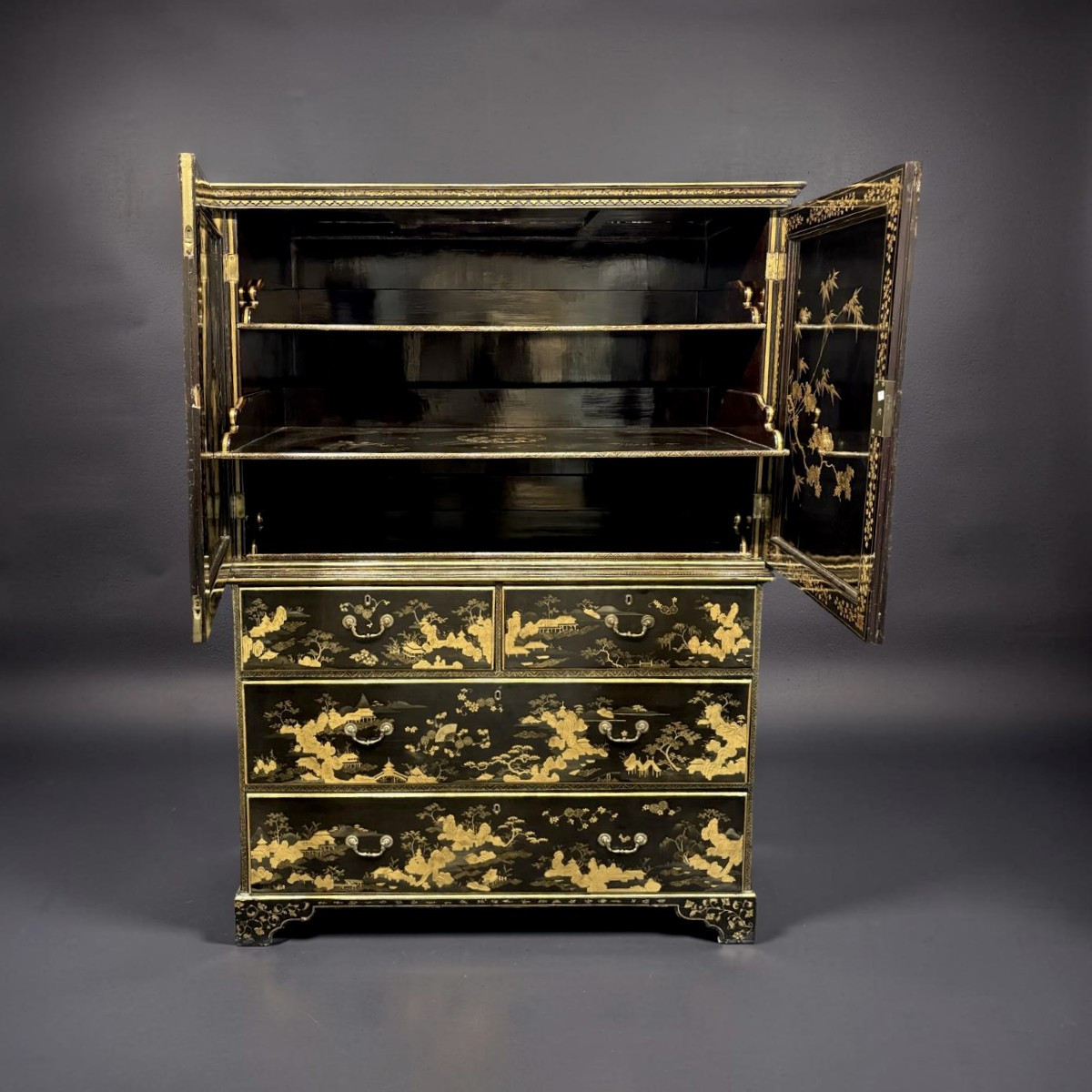 Cabinet en Chinoiserie Frederick Crace époque Regency Angleterre début 19éme-photo-3