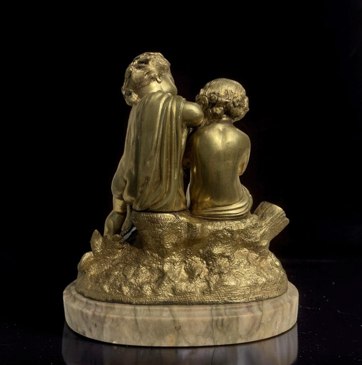 19th Gilt Bronze Group Musician Cherubs -photo-4