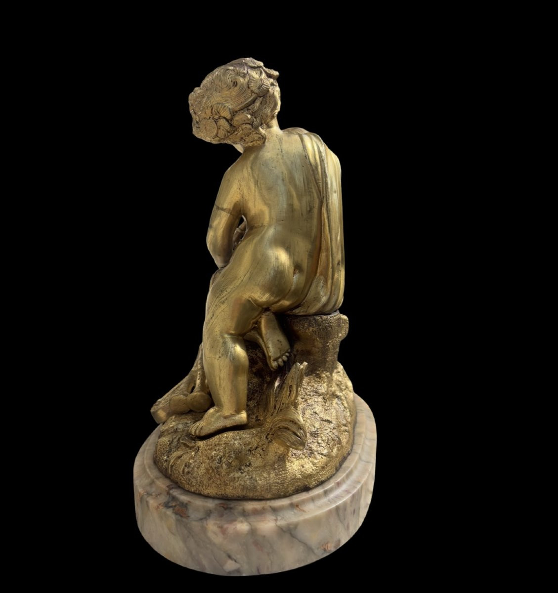 19th Gilt Bronze Group Musician Cherubs -photo-4