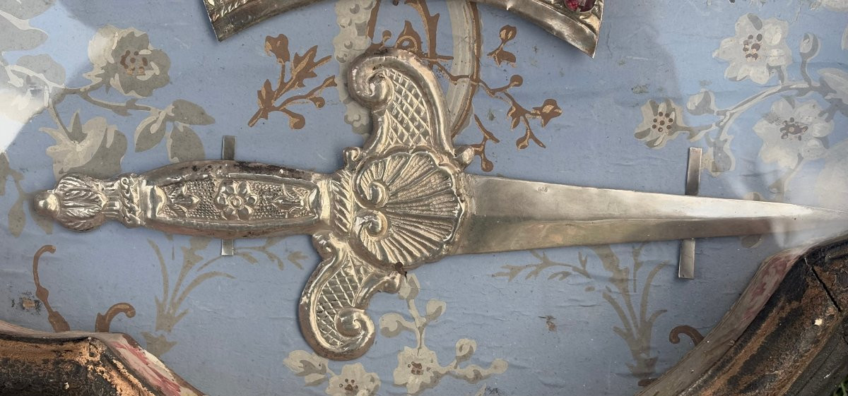 Solid Silver Devotional Shrine Altar Saint Catherine Of Alexandria-photo-4