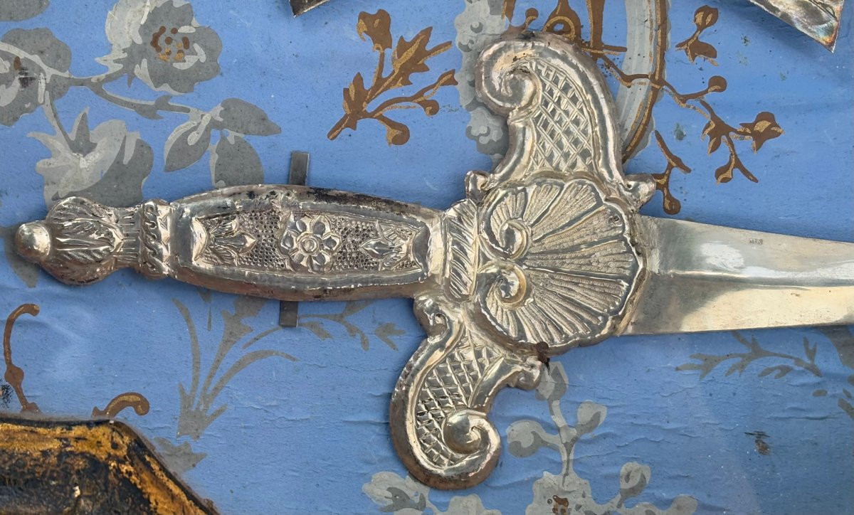 Solid Silver Devotional Shrine Altar Saint Catherine Of Alexandria-photo-1