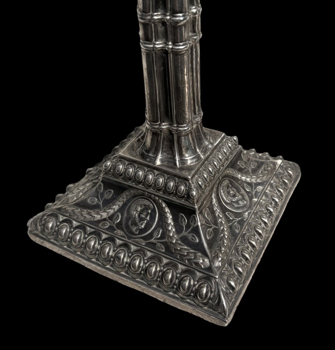 Paire de Chandeliers  Géorgien Argent Sterling  Orlando Jackson Londres 1772-photo-1