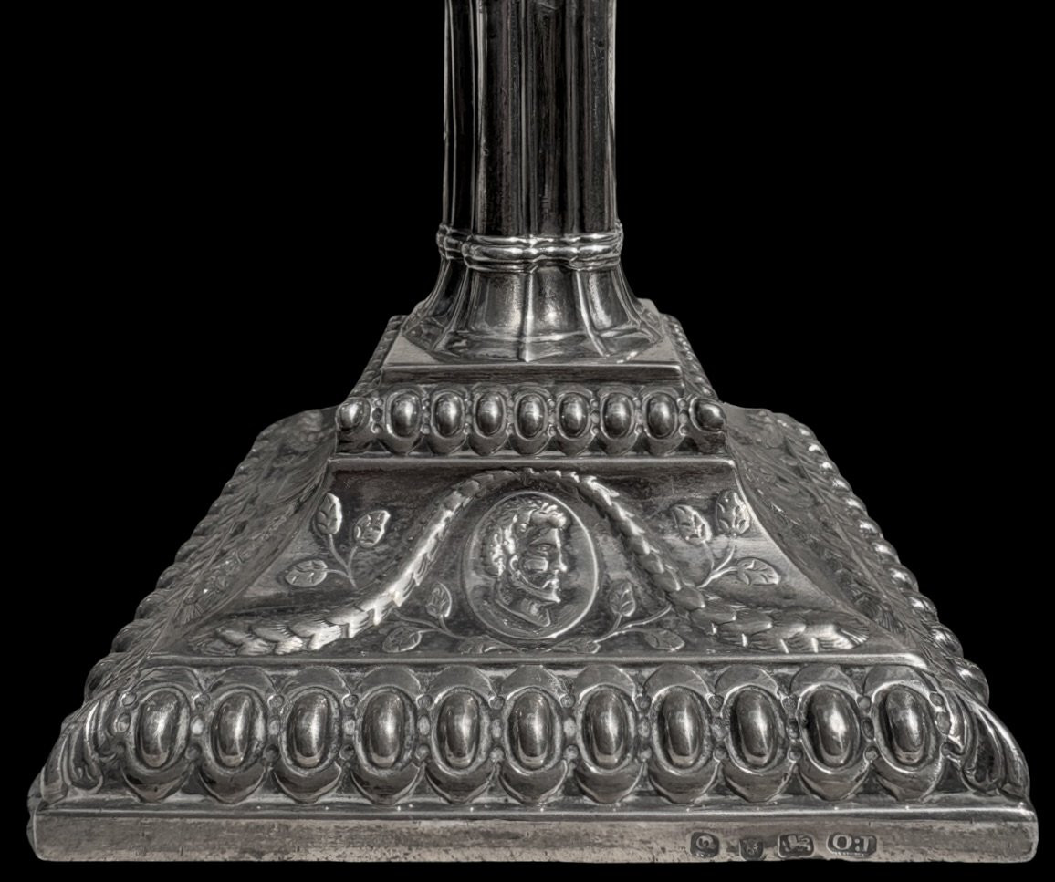 Paire de Chandeliers  Géorgien Argent Sterling  Orlando Jackson Londres 1772-photo-5