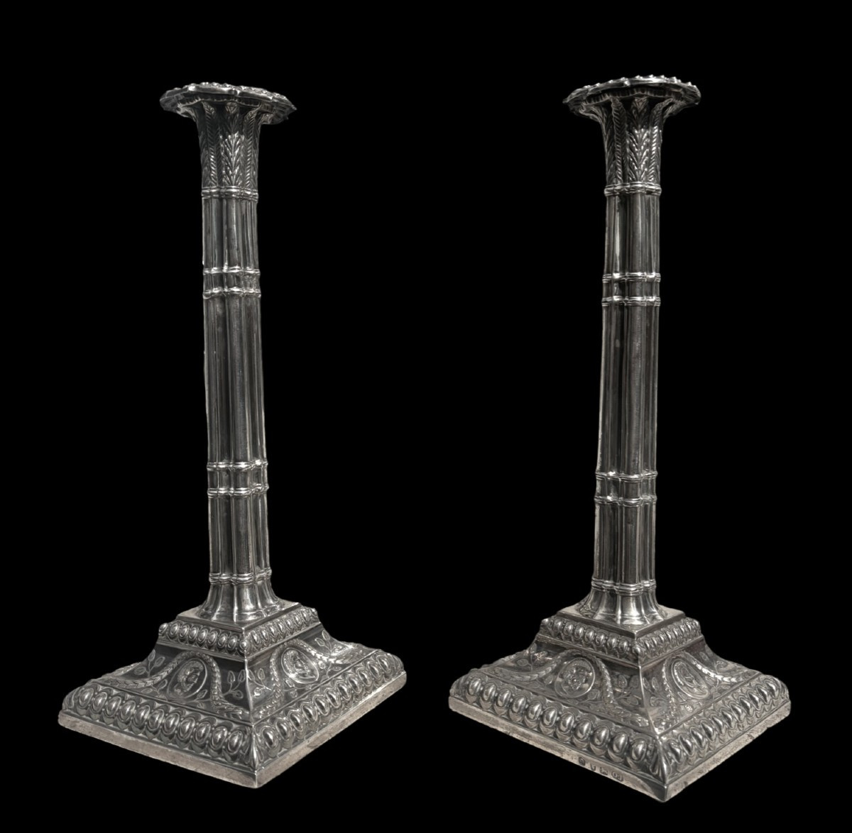 Paire de Chandeliers  Géorgien Argent Sterling  Orlando Jackson Londres 1772