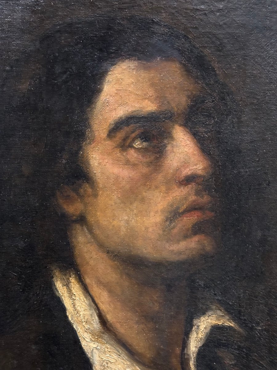 Gustave Courbet, Circle Of-man Portrait-19th French School-photo-4