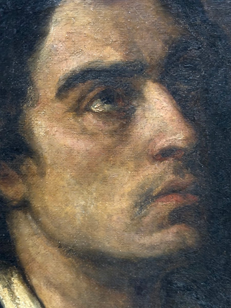 Gustave Courbet, Circle Of-man Portrait-19th French School-photo-1