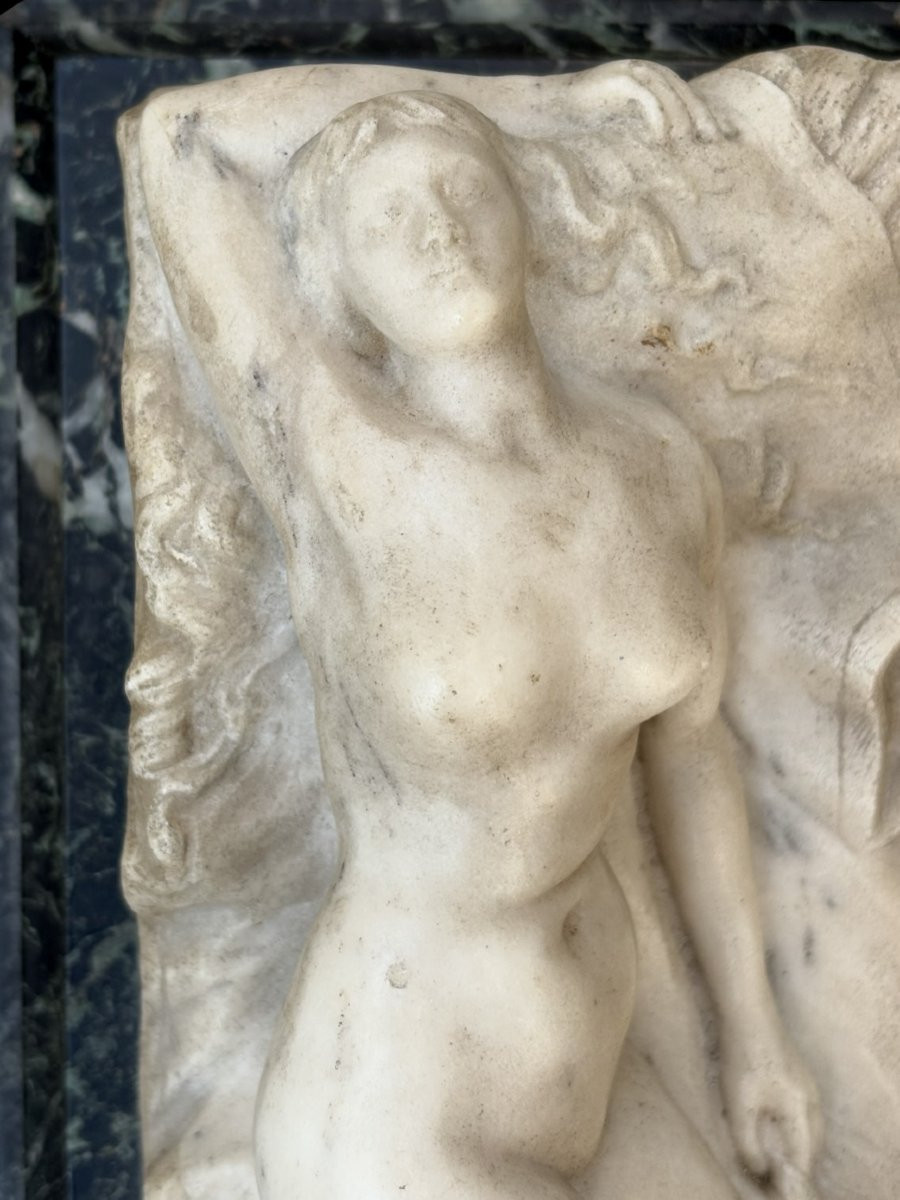 Sculpture en Marbre Vénus Allongée Ecole Française Art Nouveau-photo-2