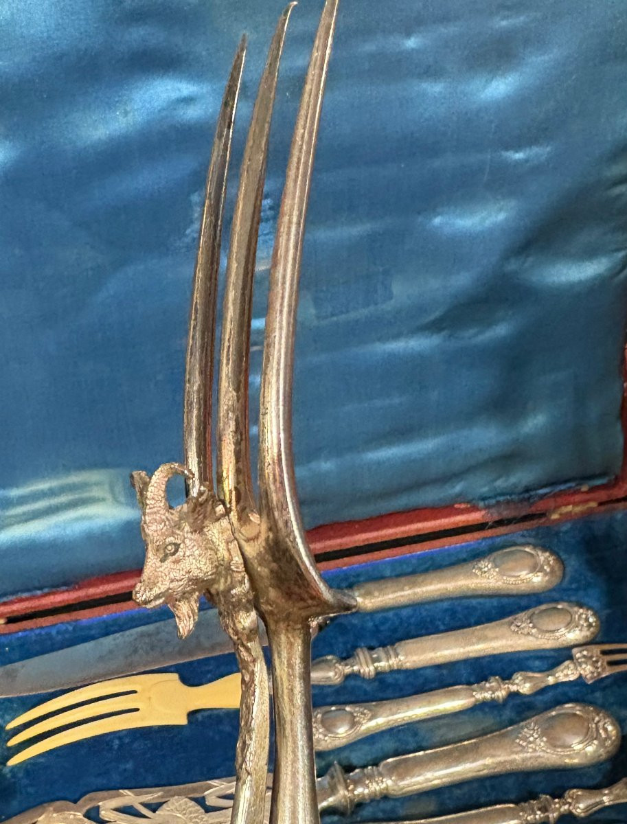 Massat Frères Coffret de Couverts Napoléon III Argent Massif poinçon Minerve 1er titre-photo-4