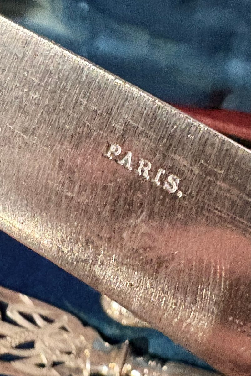 Massat Frères Coffret de Couverts Napoléon III Argent Massif poinçon Minerve 1er titre-photo-4