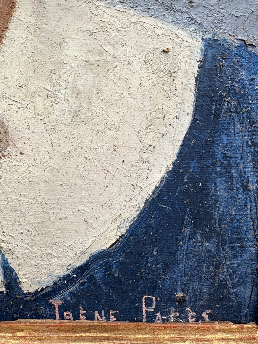 Irène Pagès - Post Impressionisme Portrait de Jeune Femme Cachet du Salon -photo-4