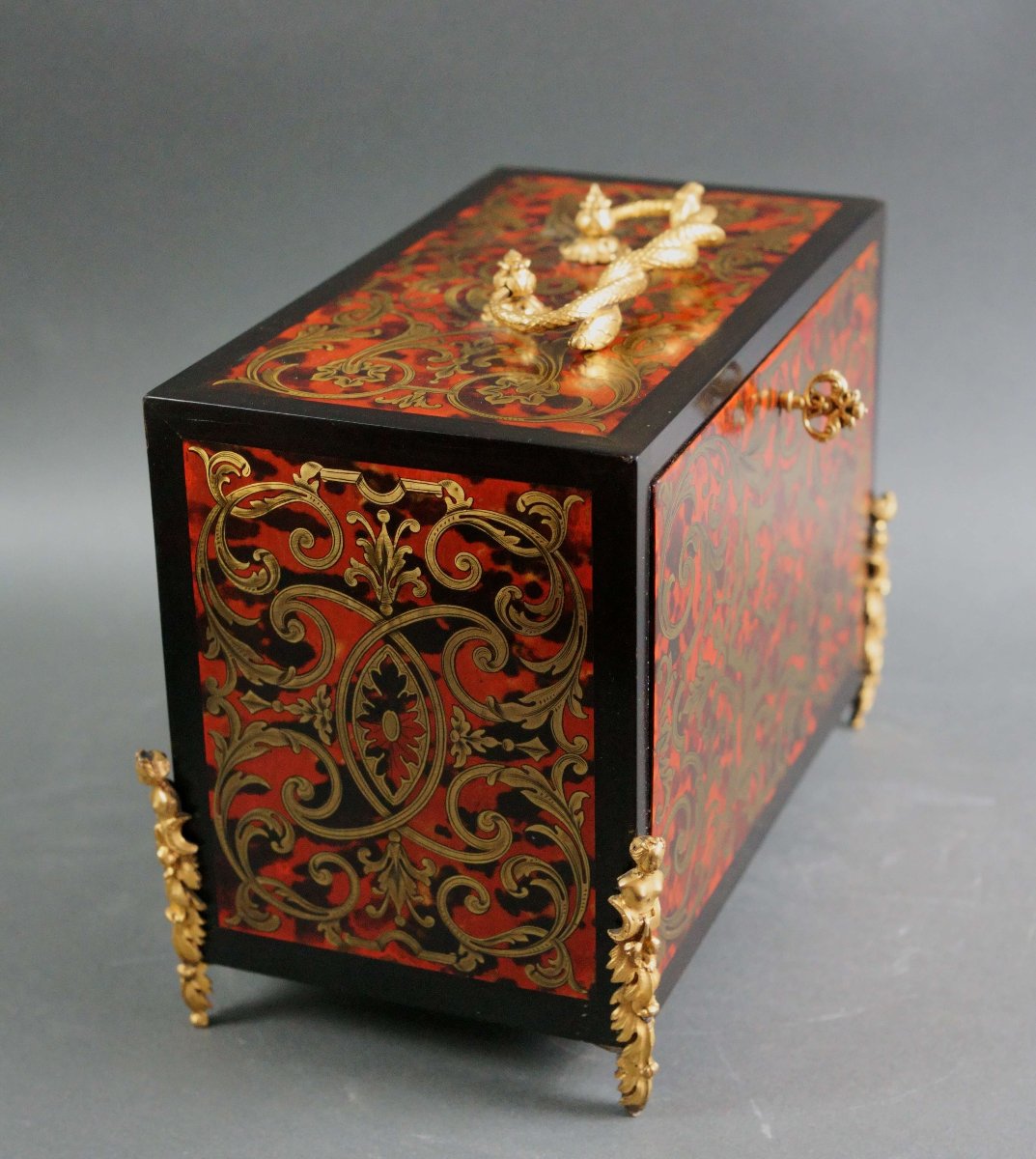 Cabinet En Marqueterie  Boulle signé "SUSSE  Frères" Napoléon III-photo-2