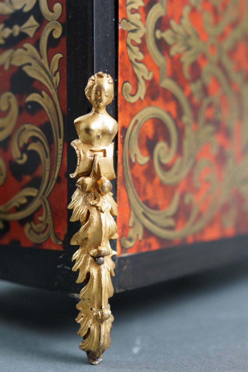 Cabinet En Marqueterie  Boulle signé "SUSSE  Frères" Napoléon III-photo-3