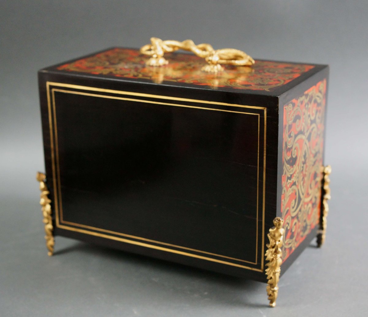 Cabinet En Marqueterie  Boulle signé "SUSSE  Frères" Napoléon III-photo-5