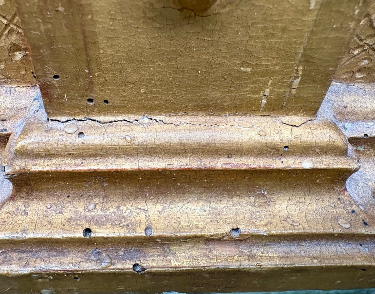 Imposante Prédelle Baroque Console en Bois Doré, Italie, début XVIIIe siècle-photo-5