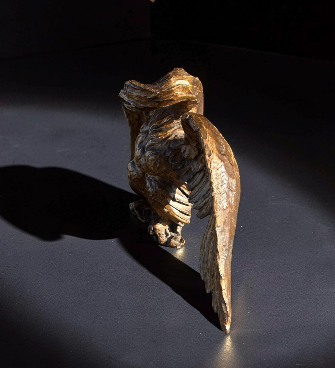 Aigle en Bois Doré Italie 18éme siècle-photo-2