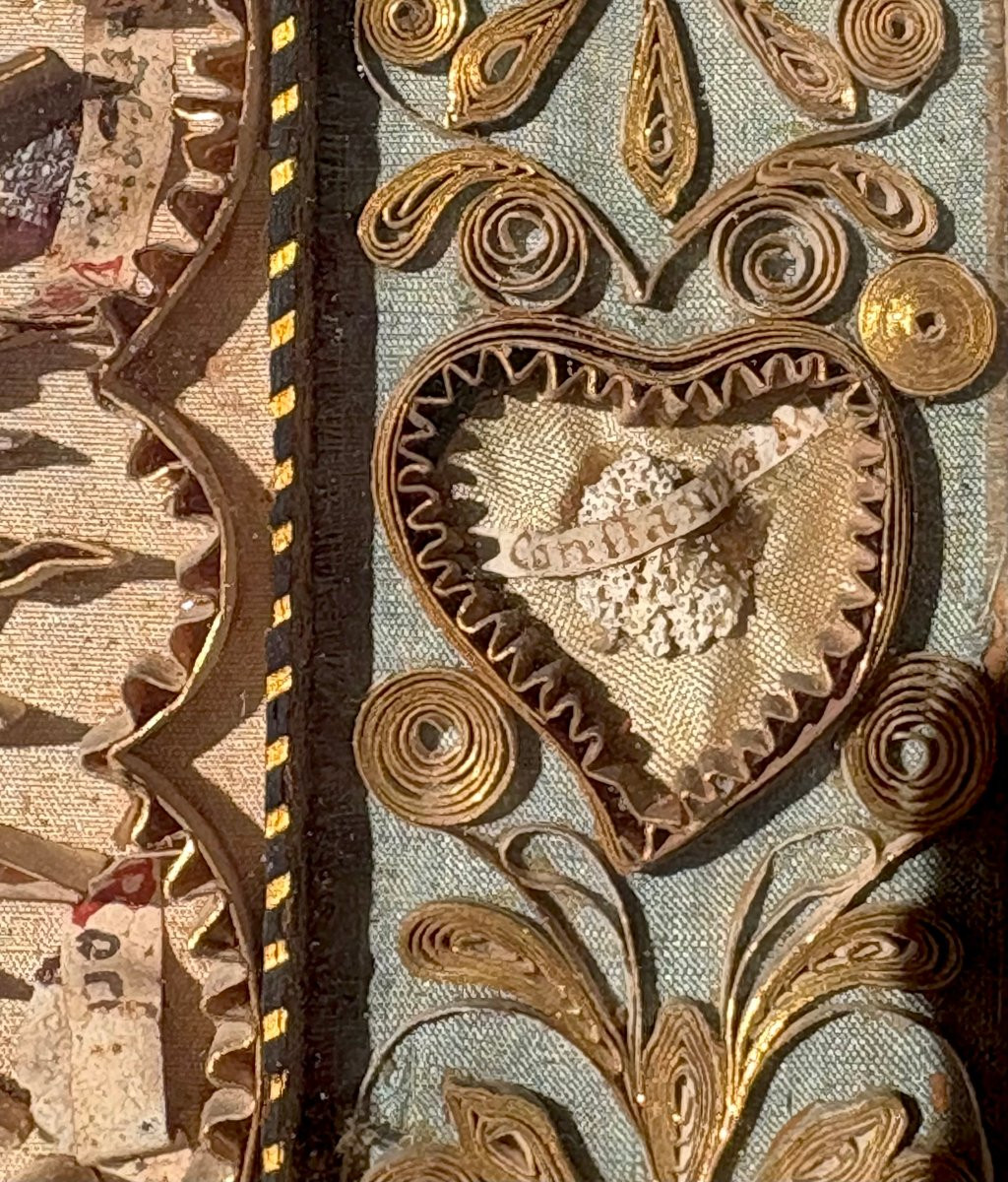 Large 18th-century Reliquary Frame With 42 Relics (teeth And Bones)-photo-6